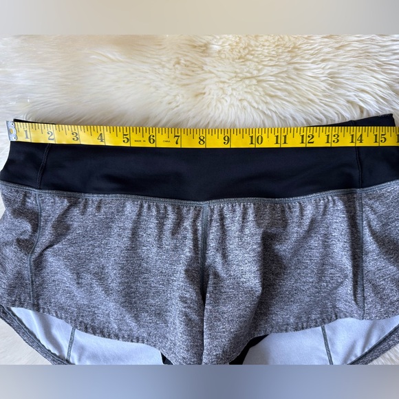 Lululemon Speed Up Short Heather Lux Multi Black / Black Size 6 - Picture 14 of 16